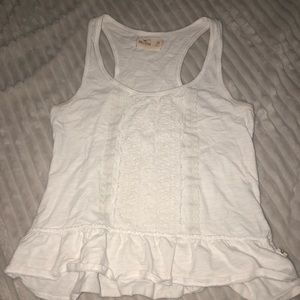 Hollister White Peplum Tank Top